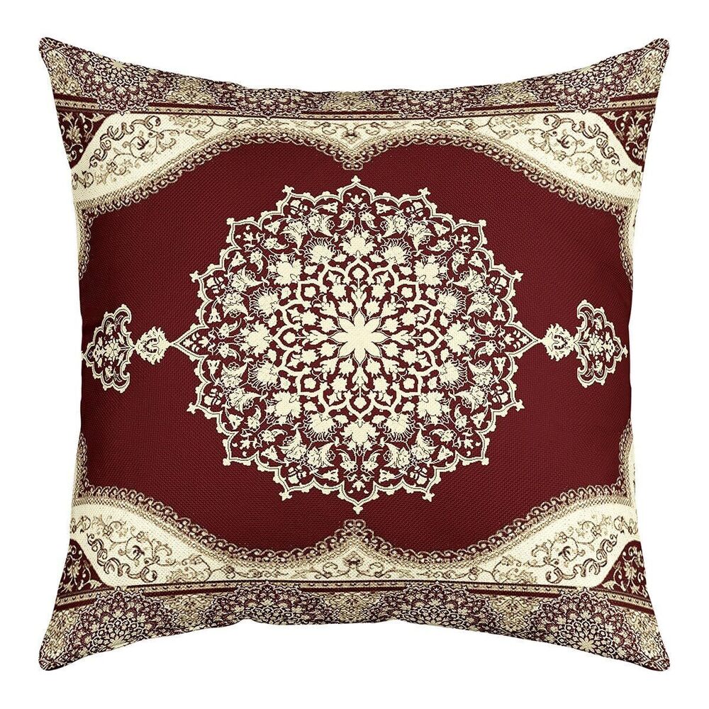 3057 Pack of 4 Retro Floral Throw Pillow Covers 16x16 Tribal Exotic Pillow